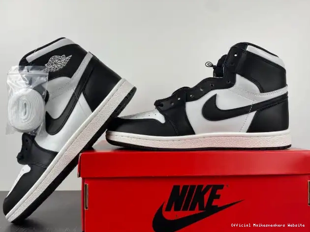 Official Maikesneakers High 85 White BQ4422-001 Jordan 1 Retro Black (2023) 0515